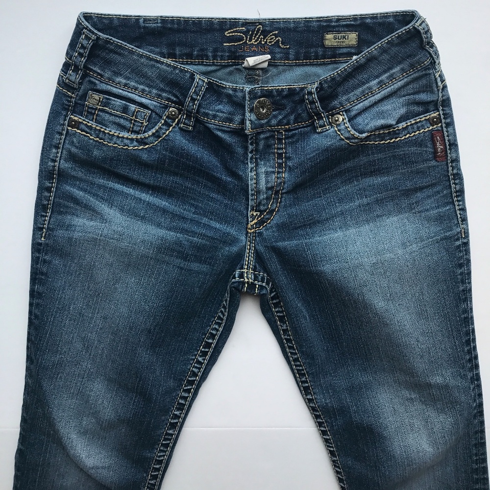 Silver Suki Capri Size 30